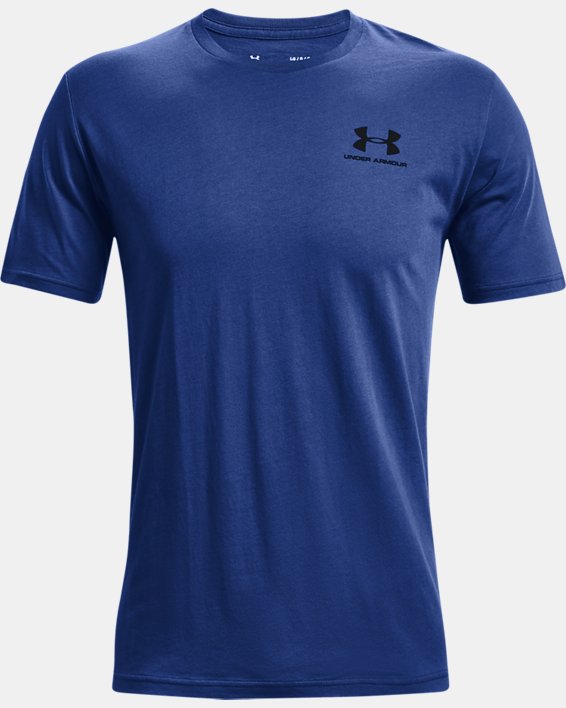Men's UA Sportstyle Left Chest Short Sleeve Shirt, Blue, pdpMainDesktop image number 4